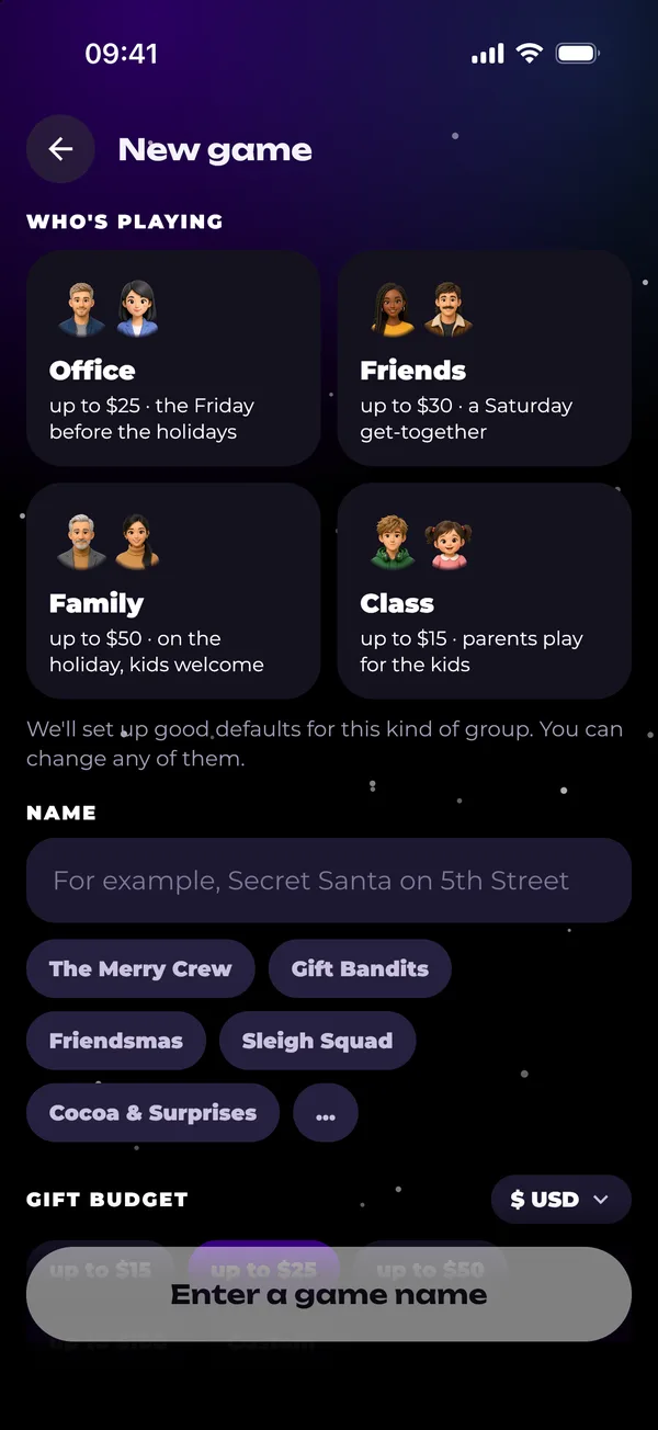 New game: Office, Friends, Family and Class templates
