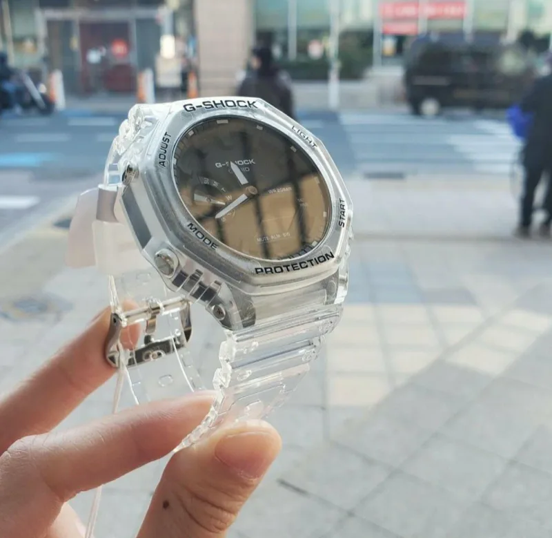 Часы CASIO G-Shock с прозрачным решемком