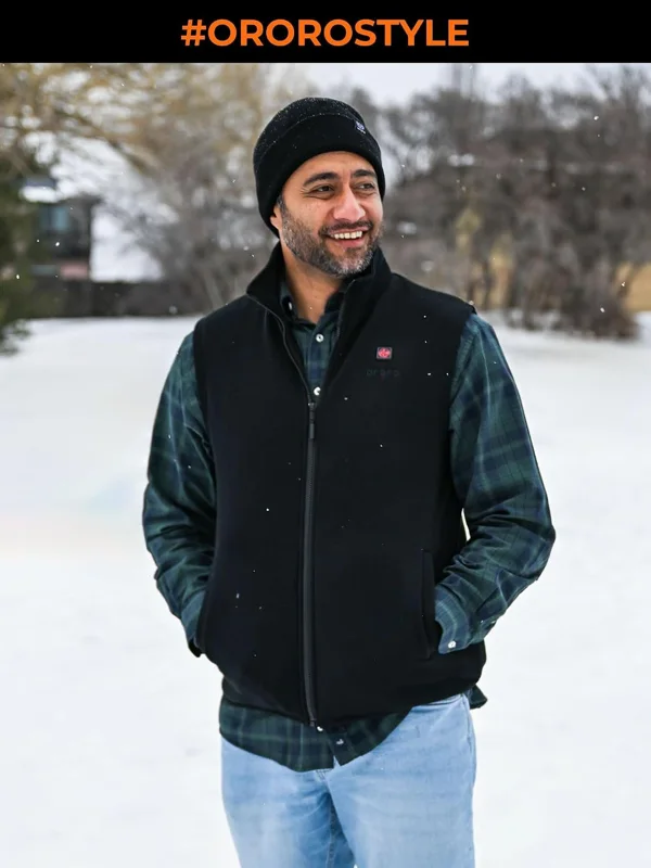ORORO Men's Heated Fleece Vest
