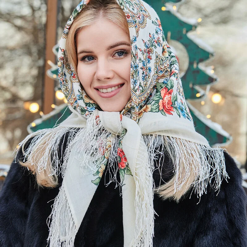 Павловопосадский платок из шерсти мериноса