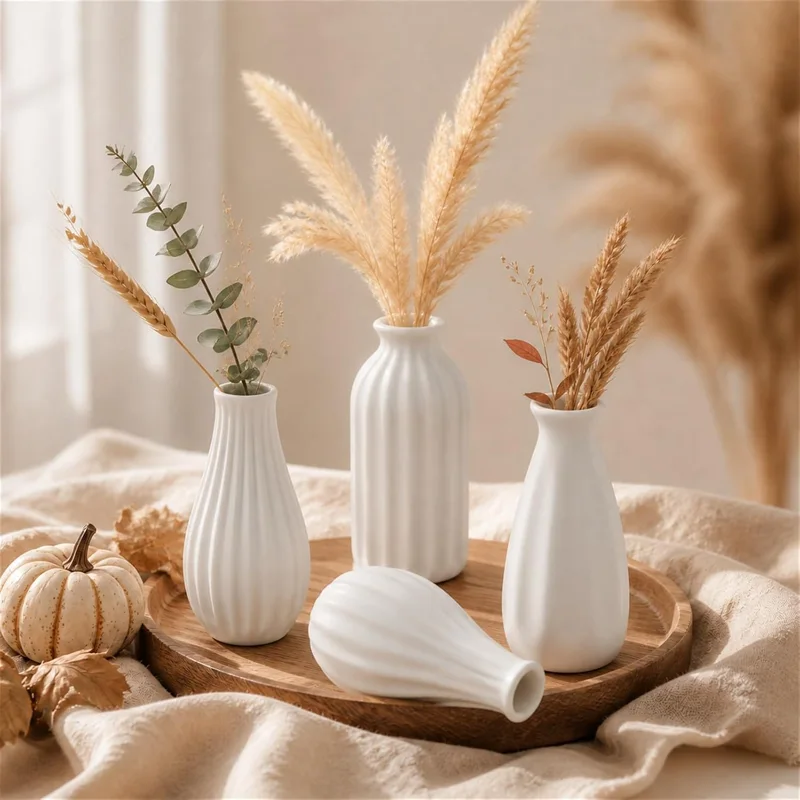 NUPTIO Ceramic Bud Vases, Set of 4