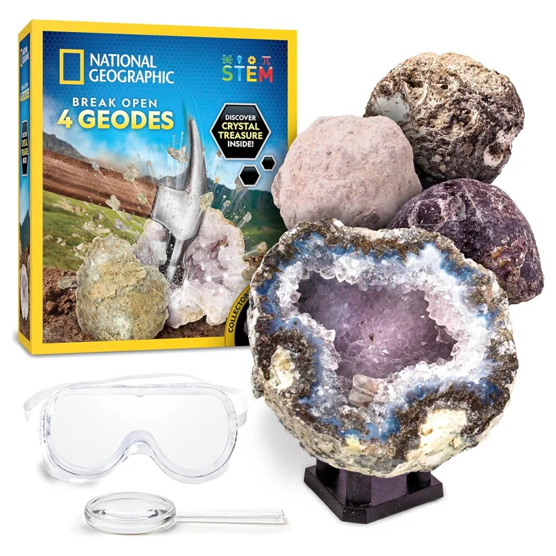 National Geographic Break Open 4 Geodes Kit