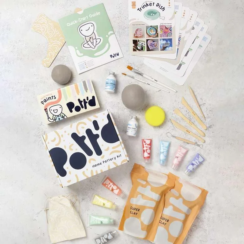 Pott’d Air Dry Clay Pottery Kit