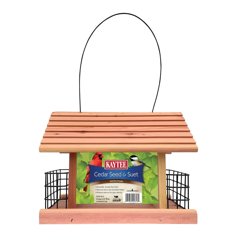 Kaytee Cedar Seed and Suet Feeder