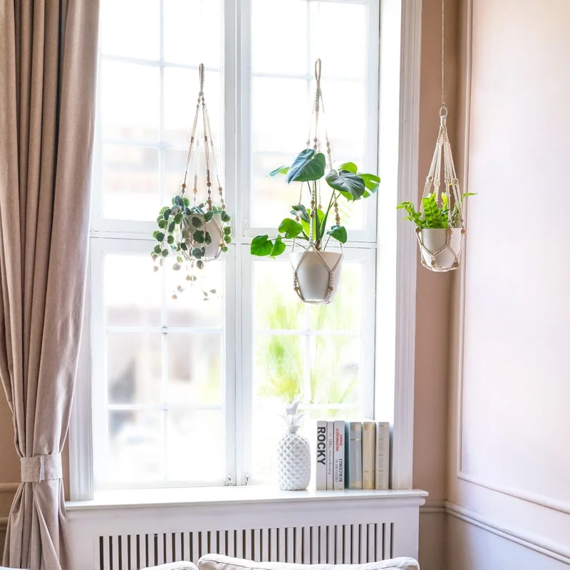 Mkono Macrame Plant Hanger, 35 in