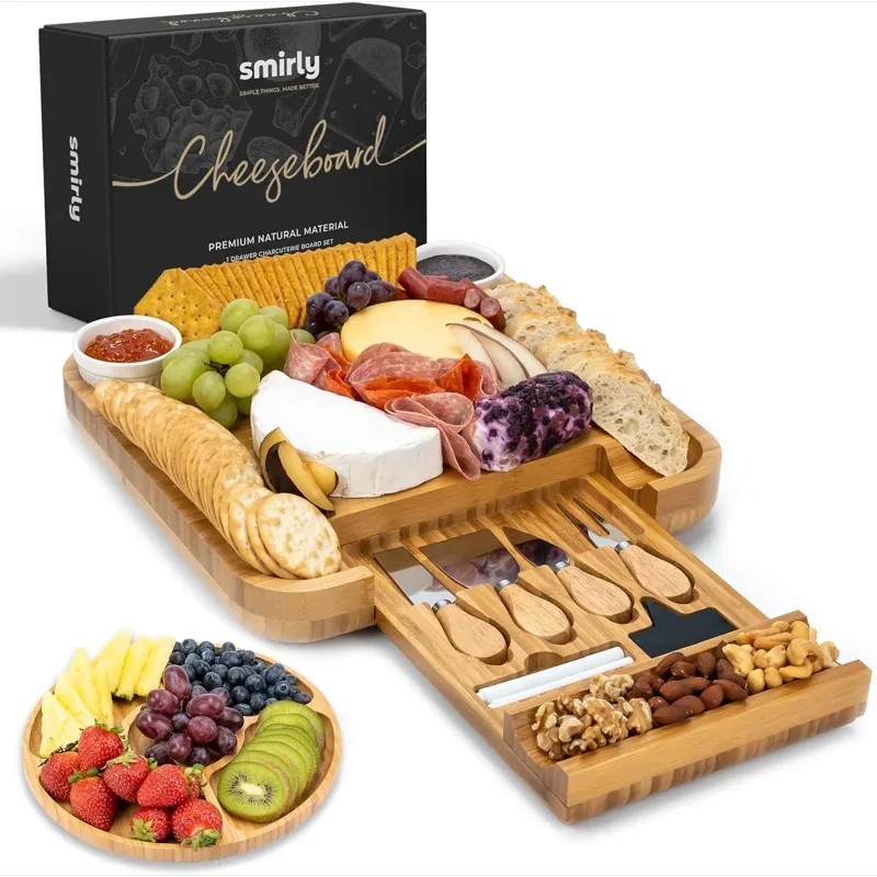 SMIRLY Bamboo Cheese Board Set